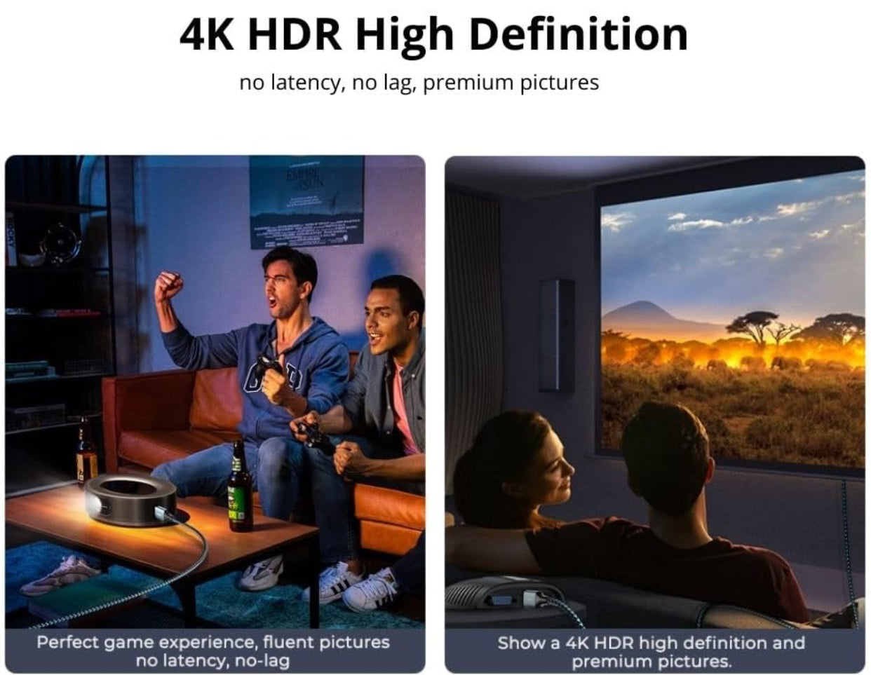 Joyroom HDMI Cable SY-20H1 HDMI to HDMI cable (4K@60Hz) -2m-gray ( 12 Month warranty Guaranteed  by the local agent Trust Store )