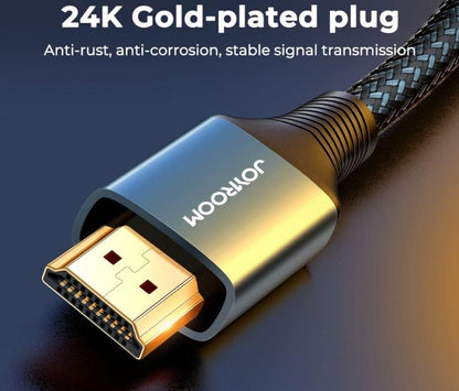Joyroom HDMI Cable SY-20H1 HDMI to HDMI cable (4K@60Hz) -2m-gray ( 12 Month warranty Guaranteed  by the local agent Trust Store )