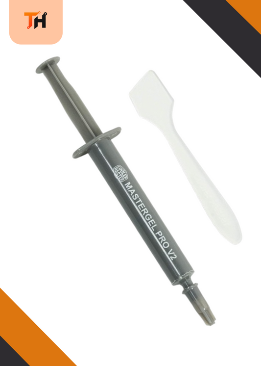 Cooler Master MasterGel Pro V2 high-performance thermal paste with 9 W m K conductivity easy application and 1.5ml volume for CPU GPU cooling (Original) منتج اصلي