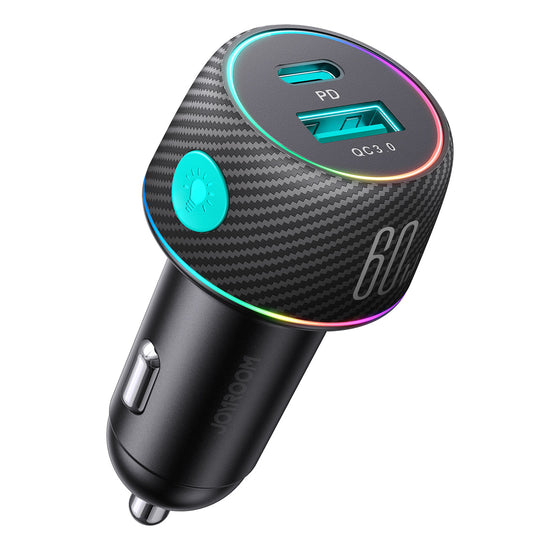 Joyroom 60W 2-in-1 Car Charger PD 30W QC3.0 30W PPS 25W Super Fast USB C Adapter ( 12 Month warranty Guaranteed  by the local agent Trust Store )