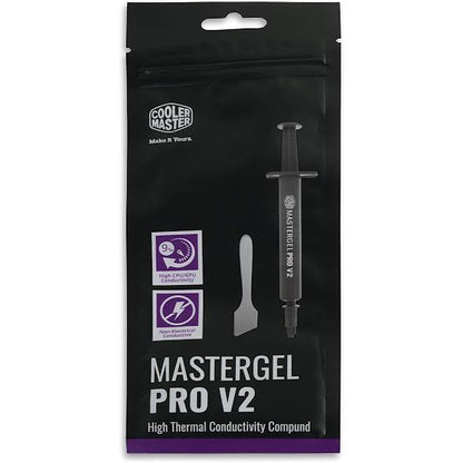 Cooler Master MasterGel Pro V2 high-performance thermal paste with 9 W m K conductivity easy application and 1.5ml volume for CPU GPU cooling (Original) منتج اصلي